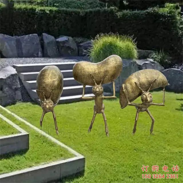 別墅螞蟻銅雕廠家 公園動物銅雕