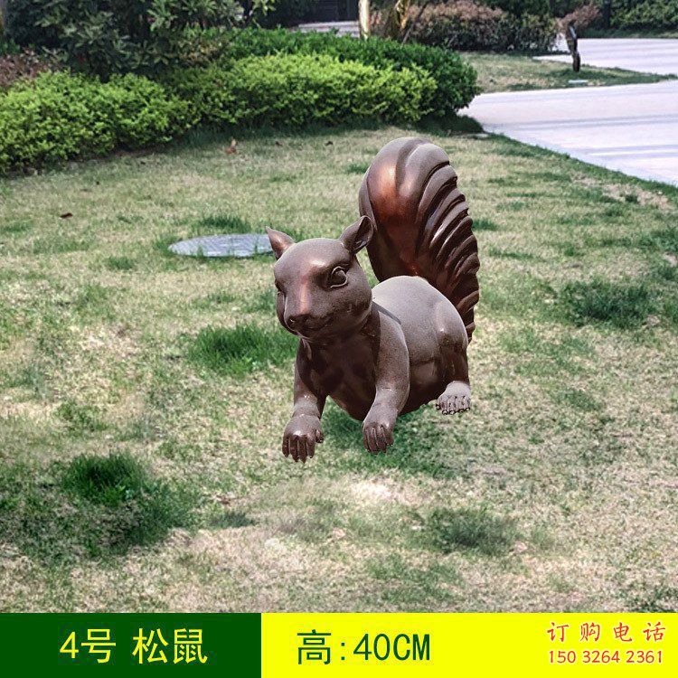 別墅松鼠銅雕廠家 公園動物銅雕