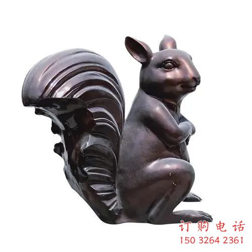 仿古松鼠銅雕廠家 彩繪動(dòng)物銅雕
