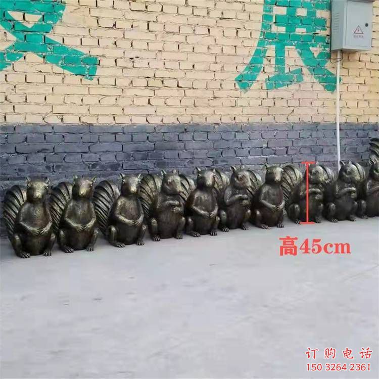 黃銅松鼠銅雕廠家 仿古動物銅雕