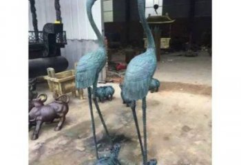 街頭鴕鳥銅雕廠家 城市動物銅雕