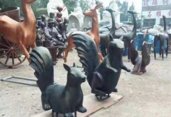公園松鼠銅雕廠家 街頭動(dòng)物銅雕