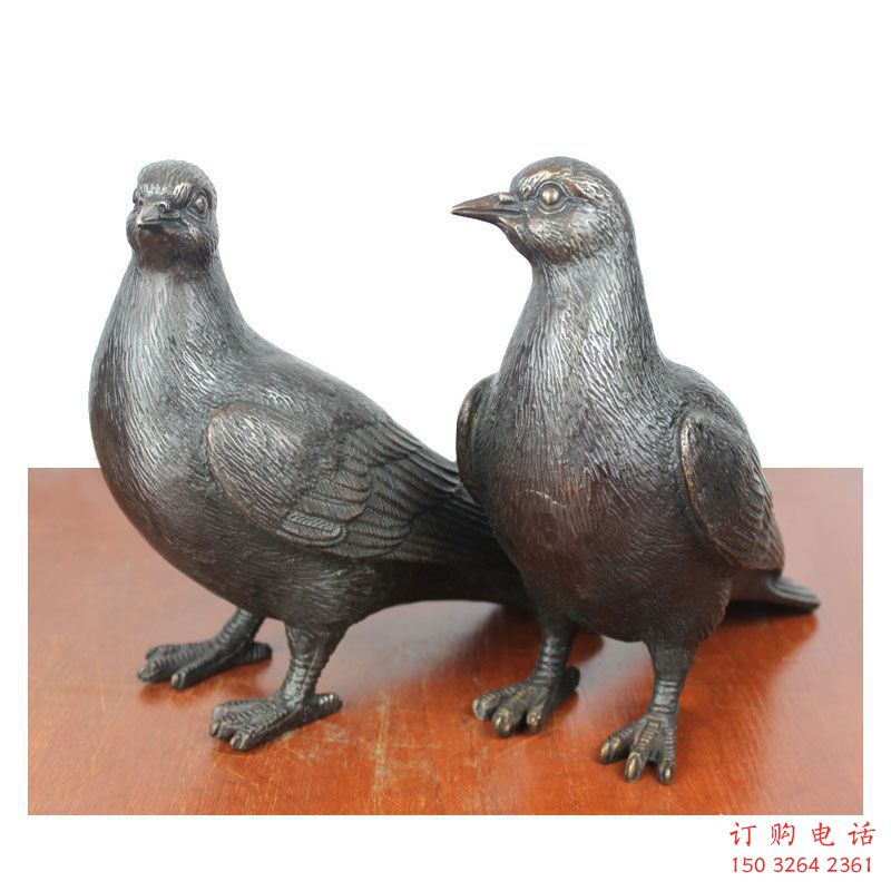 紫銅鴿子銅雕廠家 仿古動物銅雕