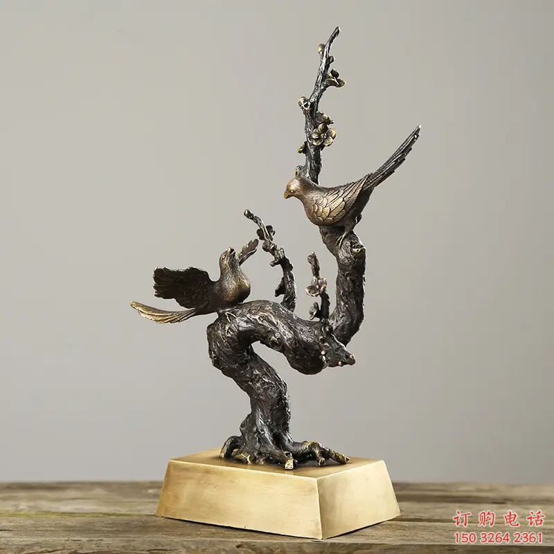 廣場(chǎng)喜鵲銅雕廠家 青銅動(dòng)物銅雕