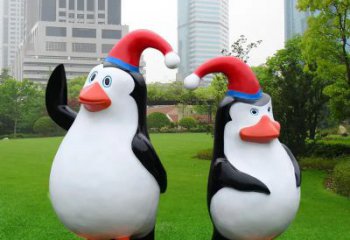 公園企鵝銅雕廠家 街頭動物銅雕