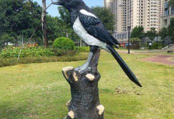 公園喜鵲銅雕廠(chǎng)家 街頭動(dòng)物銅雕
