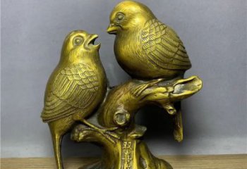 黃銅喜鵲銅雕廠(chǎng)家 仿古動(dòng)物銅雕