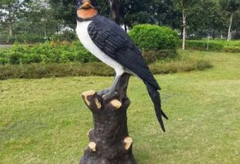 抽象喜鵲銅雕廠家 辦公室動(dòng)物銅雕