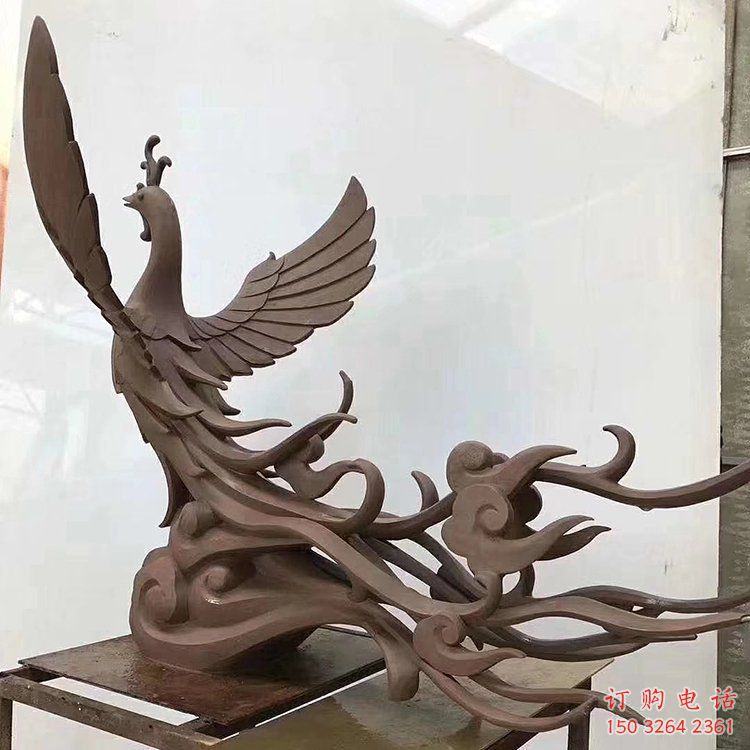 城市鳳凰銅雕廠家 黃銅動(dòng)物銅雕