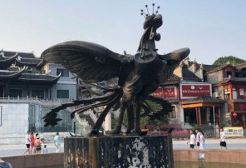 黃銅鳳凰銅雕廠家 仿古動(dòng)物銅雕
