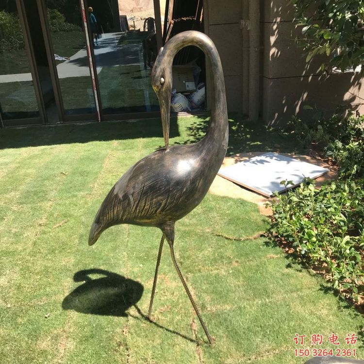 仿古火鳥銅雕廠家 彩繪動物銅雕