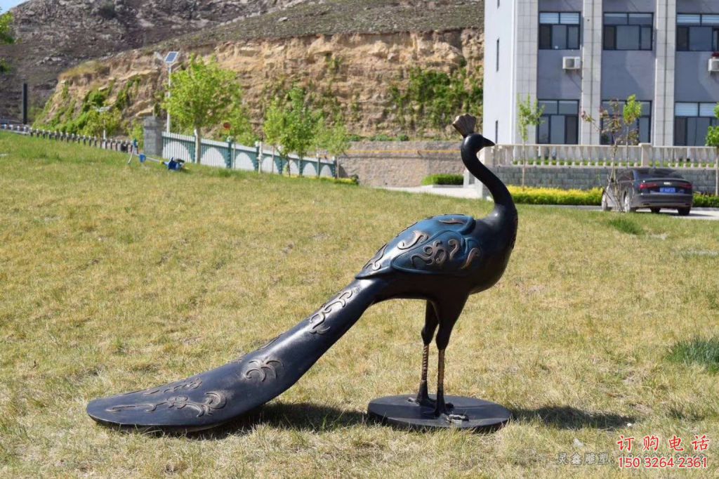 公園孔雀銅雕廠家 街頭動(dòng)物銅雕