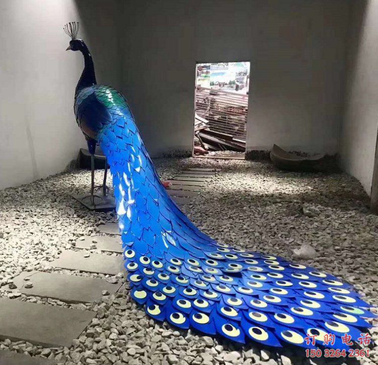 街頭綠孔雀銅雕廠家 城市動物銅雕