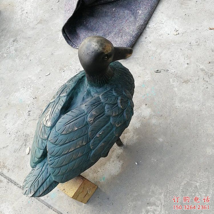 公園鴨子銅雕廠家 街頭動(dòng)物銅雕
