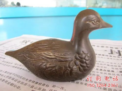 黃銅鴨子銅雕廠家 仿古動物銅雕
