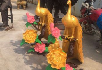 孔雀銅雕廠家 抽象動(dòng)物銅雕