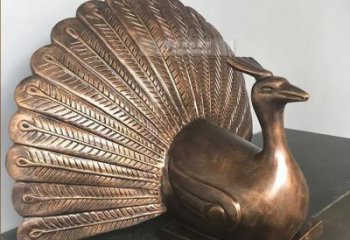 彩繪孔雀銅雕 仿古動(dòng)物銅雕廠家