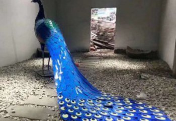 街頭綠孔雀銅雕廠家 城市動物銅雕