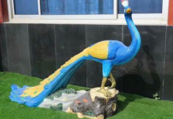 別墅綠孔雀銅雕 公園動(dòng)物銅雕廠家