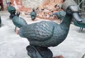 青銅鴨子銅雕廠家 公園動(dòng)物銅雕