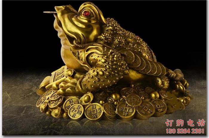仿古青蛙銅雕廠家 彩繪動(dòng)物銅雕
