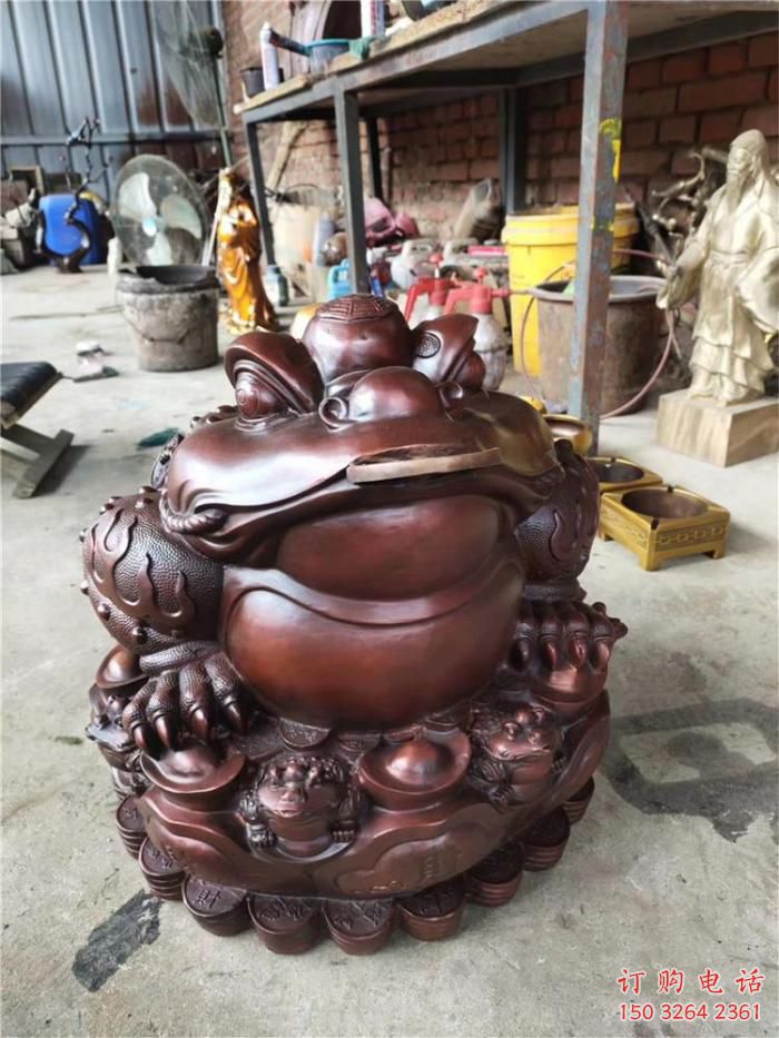 廣場(chǎng)青蛙銅雕廠家 青銅動(dòng)物銅雕