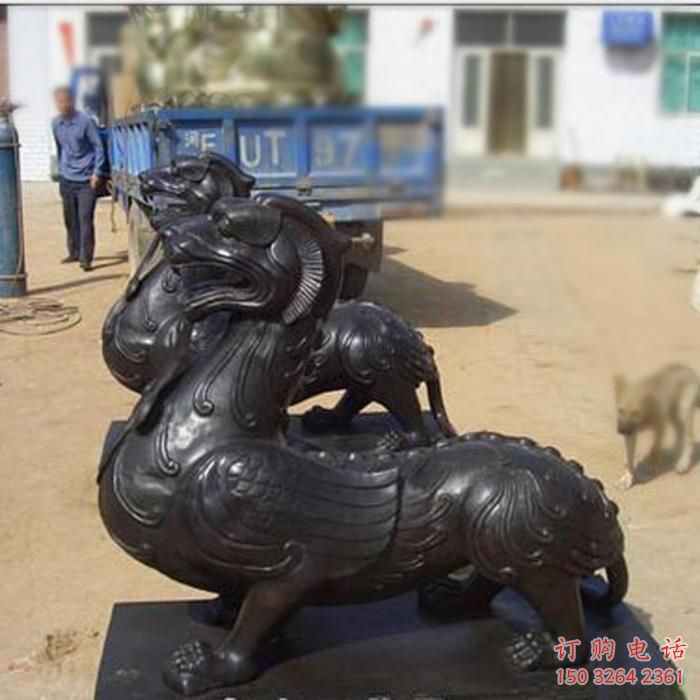 園林獨(dú)角獸銅雕廠家 青銅動(dòng)物銅雕