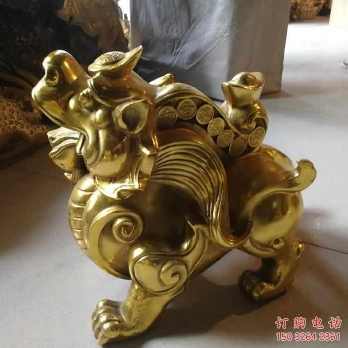 街頭獨(dú)角獸銅雕廠家 城市動(dòng)物銅雕