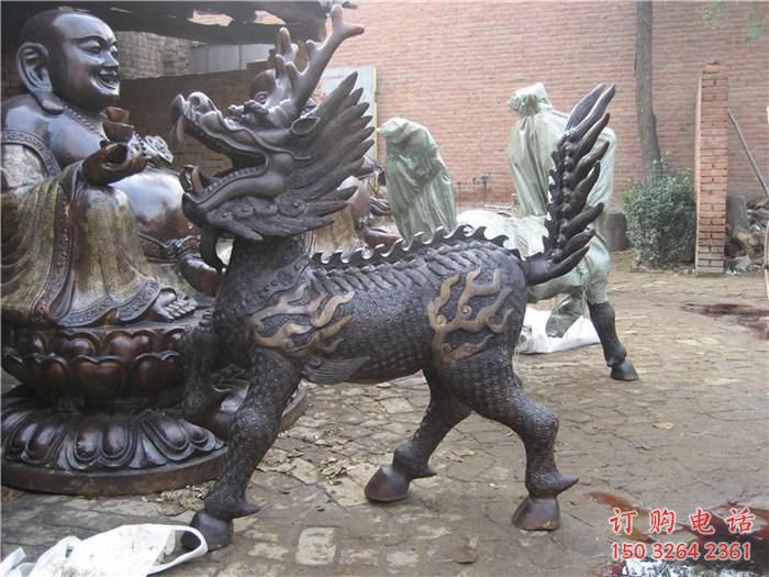 城市獨角獸銅雕廠家 黃銅動物銅雕