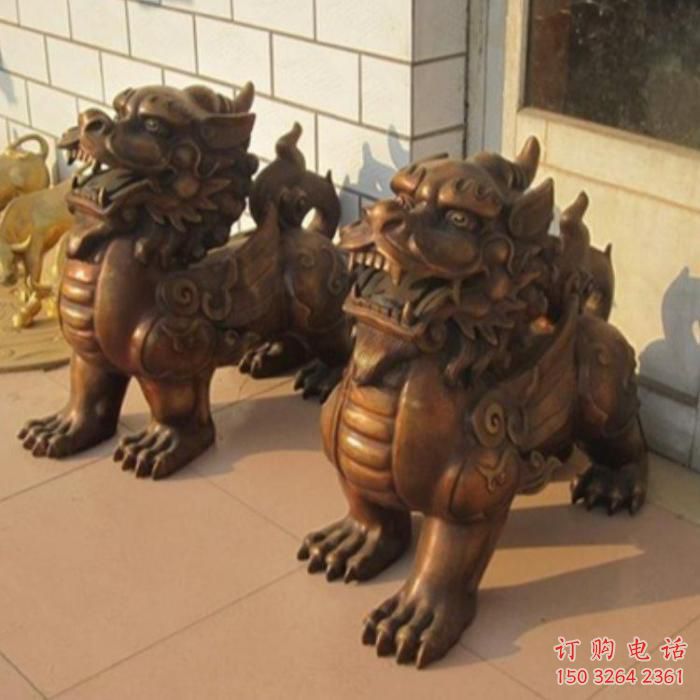黃銅獨(dú)角獸銅雕 仿古動(dòng)物銅雕廠
