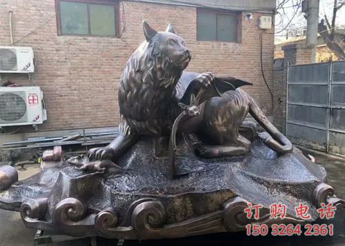 豹子銅雕廠家 抽象動物銅雕