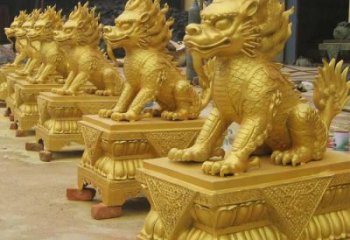 彩繪獨(dú)角獸銅雕廠家 仿古動(dòng)物銅雕