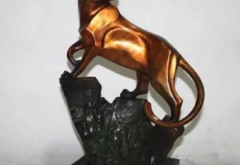 黃銅豹子銅雕廠家 仿古動(dòng)物銅雕