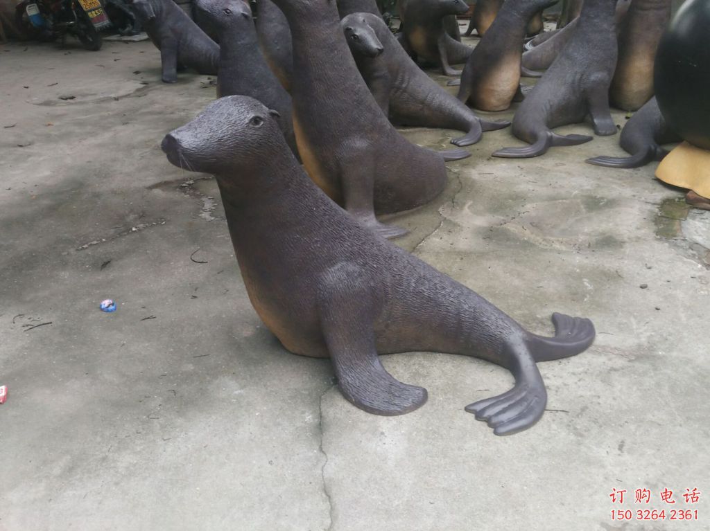 黃銅海豹銅雕廠家 仿古動(dòng)物銅雕