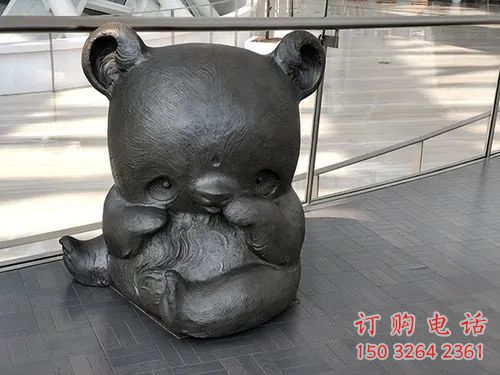 園林熊貓銅雕廠家 青銅動物銅雕