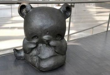 園林熊貓銅雕廠家 青銅動物銅雕