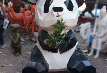 街頭熊貓銅雕廠家 城市動物銅雕