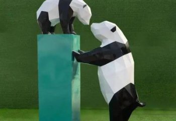 別墅大熊貓銅雕廠家 公園動(dòng)物銅雕