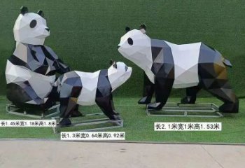街頭大熊貓銅雕廠家 城市動(dòng)物銅雕