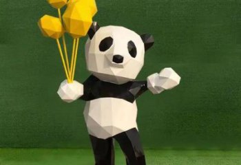 仿古大熊貓銅雕廠家 彩繪動(dòng)物銅雕