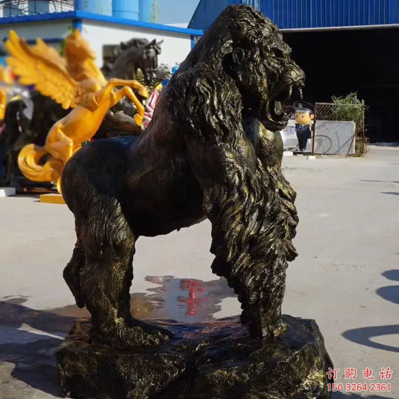 彩繪大猩猩銅雕廠家 仿古動(dòng)物銅雕