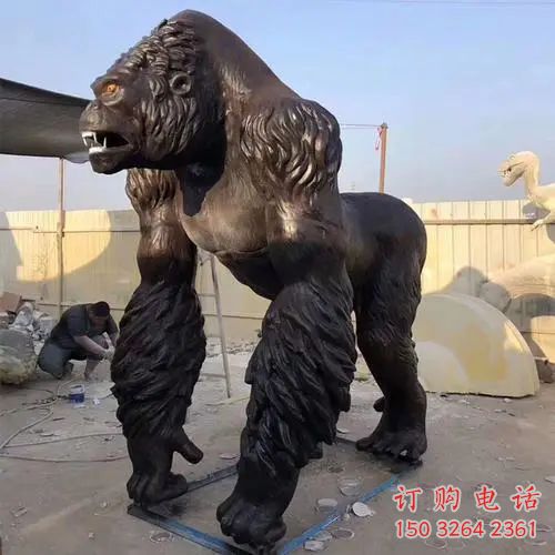 城市大猩猩銅雕廠家 黃銅動(dòng)物銅雕