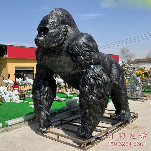 廣場(chǎng)大猩猩銅雕廠家 青銅動(dòng)物銅雕