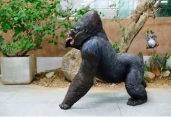 仿古大猩猩銅雕廠家 彩繪動(dòng)物銅雕