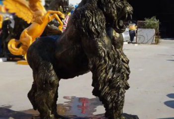 彩繪大猩猩銅雕廠家 仿古動(dòng)物銅雕