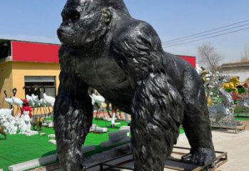 廣場大猩猩銅雕廠家 青銅動物銅雕