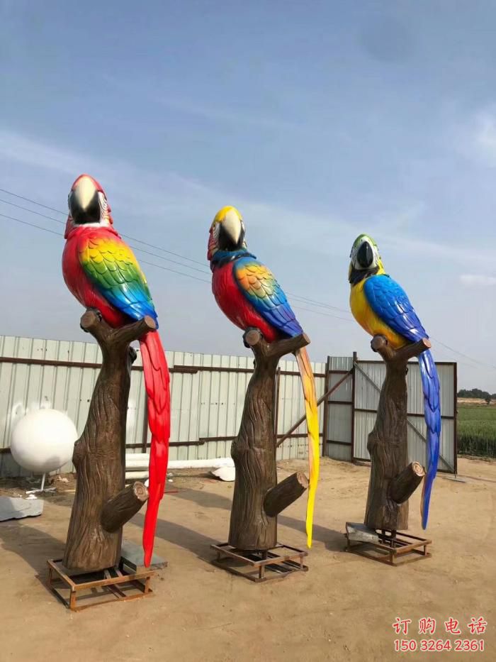 青銅鸚鵡銅雕廠家 公園動(dòng)物銅雕