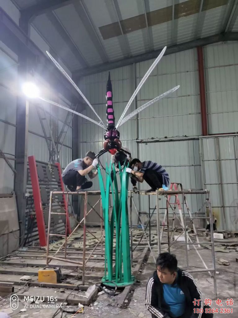 蜻蜓銅雕廠家 黃銅動物銅雕