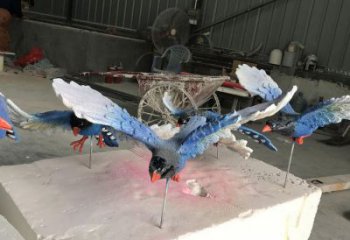 紫銅飛鳥銅雕廠家 仿古動物銅雕