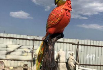 公園鸚鵡銅雕廠家 街頭動(dòng)物銅雕